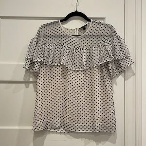 White and black blouse